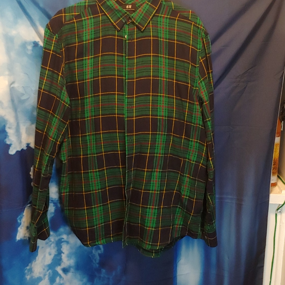 Hm plaid shirt size L